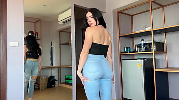 StepSister's tight ass gets fucked in POV after helping with jeans